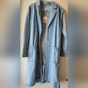 Forever 21 Denim Longline Coat